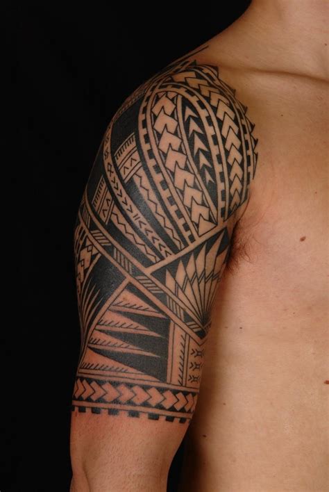 Designing Sleeve Tattootattoo Samoan Polynesian Half Sleeve Tattoo Free