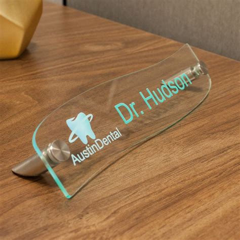 Full Color Printed Wave Acrylic Office Name Plates