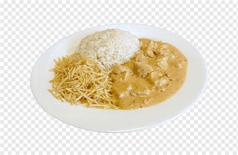 Beef Stroganoff Kebab Gravy Indian Cuisine White Rice Meat Food