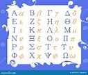 Het moderne Grieks alfabet stock illustratie. Afbeelding bestaande uit ...