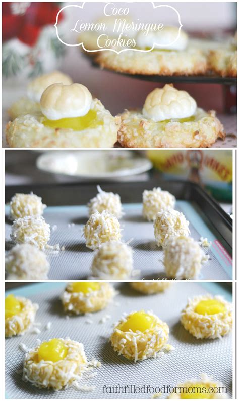 Recipe includes 4 tasty twists: Coco Lemon Meringue Cookie Recipe for Your Holiday Baking • Faith Filled Food for Moms