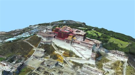 Potala Palace Fortress Tibet Buy Royalty Free 3d Model By