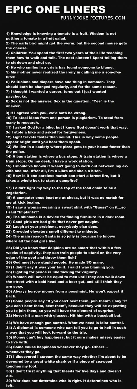 Funny Jokes One Liners 21 Best One Liner Jokes 15 Is Just Evil