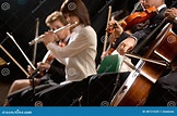 Konzert Der Klassischen Musik: Sinfonieorchester Auf Stadium Stockfoto ...