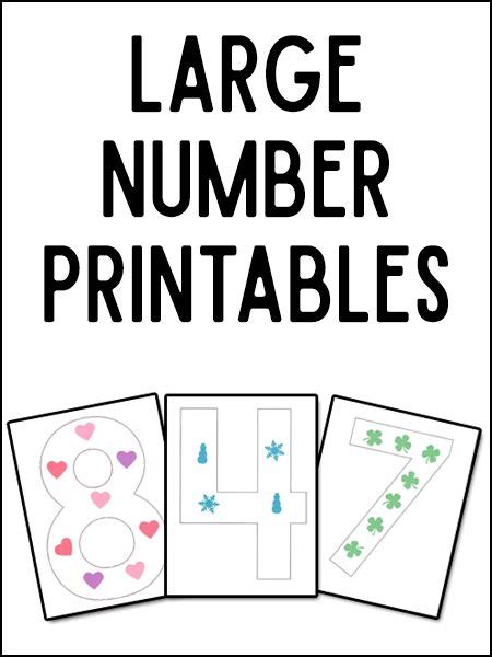 Large Numeral Printables And More Prekinders Math Printables