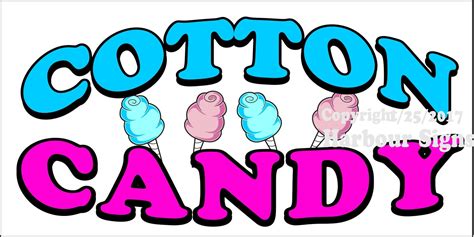 Cotton Candy Food Concession Vinyl Decal Sticker Harbour Signs