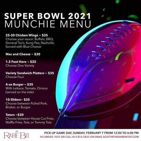Feb 7 Super Bowl Munchie Menu Rivertowns Ny Patch