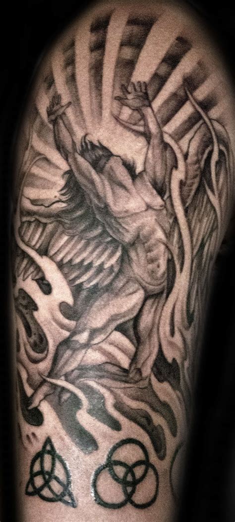 Half Sleeve Angel Tattoo Chronic Ink