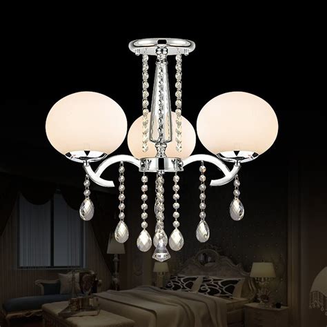 Subdued and cossetting, bright and focused; Glass Lampshade Crystal Ceiling Lamp 3 Arms Ceiling Light ...