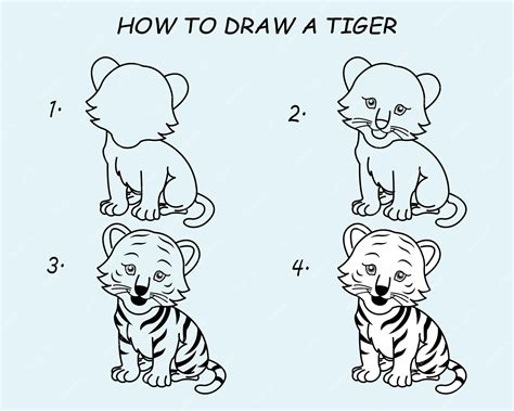 passo a passo para desenhar um tigre tutorial de desenho de um tigre aula de desenho para
