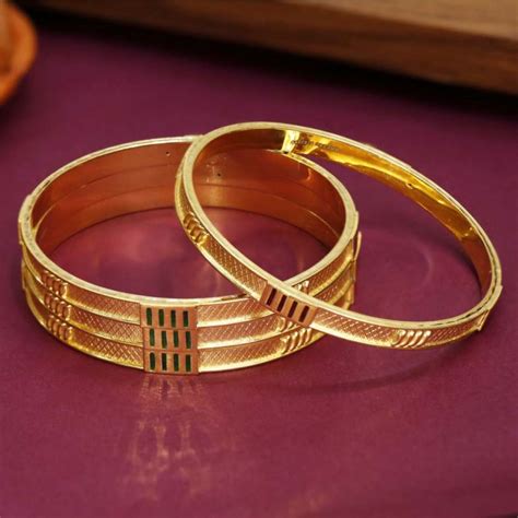 Daily Wear Modern Gold Bangles Latest Exclusive Designs South India Jewels
