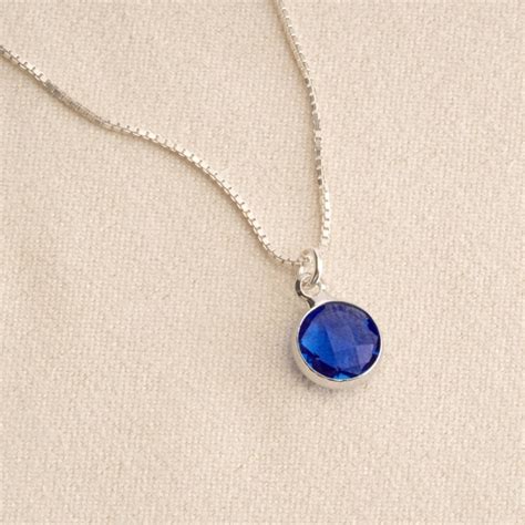 Sapphire Gemstone September Birthstone Necklace