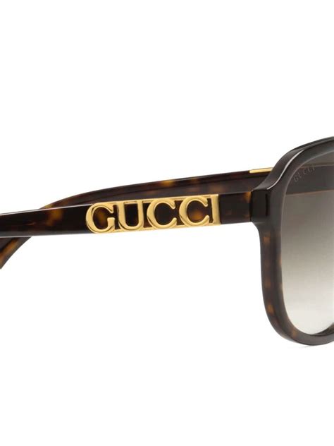 gucci eyewear navigator frame sunglasses farfetch