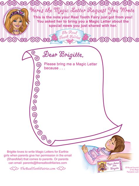 The Real Tooth Fairies Magic Letters Your Printable