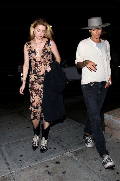 Amber Heard Looks Beautiful In A Floral Print Dress As She Grabs Dinner