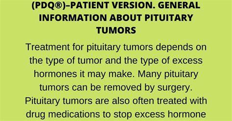Pituitary Tumors Treatment Pdq®patient Version General Information