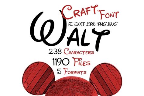 Disney Craft Font Walt Svg Font Svg Font For Cricut And Etsy
