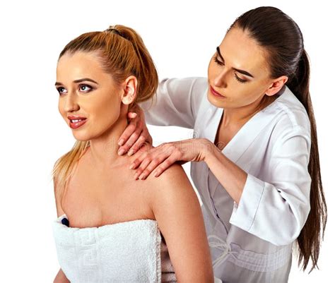 Relaxing Neck Shoulder Massage In Spa Stock Image Image Of Caucasian Healthy 26435533