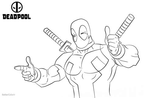 Marvel Deadpool Coloring Pages - Free Printable Coloring Pages