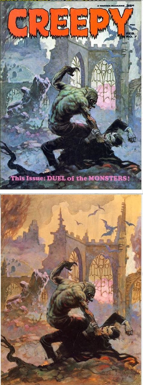 Frank Frazetta Creepy 7 Duel Of The Monsters Feb 1966 Warren