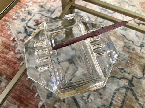 Vintage Clear Glass Ashtray Art Deco Style Dish Trinket Etsy