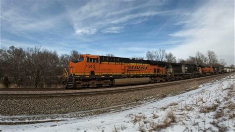 Westbound Bnsf 7344ns 413893699387 Mixed Freight Train Cherokee