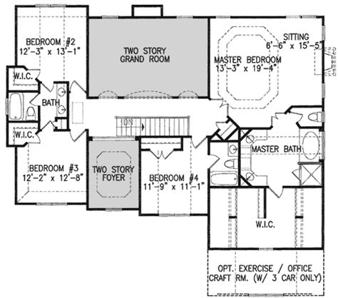 Plan 15720ge House Plan With Study Option And 2 Story Great Room