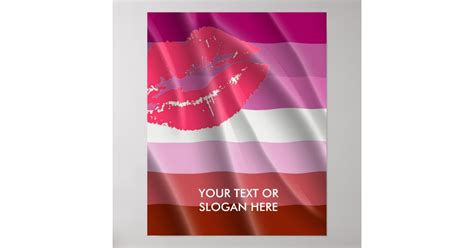 lipstick lesbian pride poster zazzle