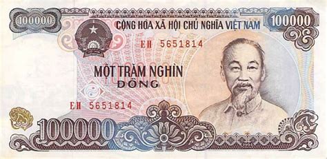 100000 Vietnamese Dong Banknote Type 1994 Exchange Yours For Cash