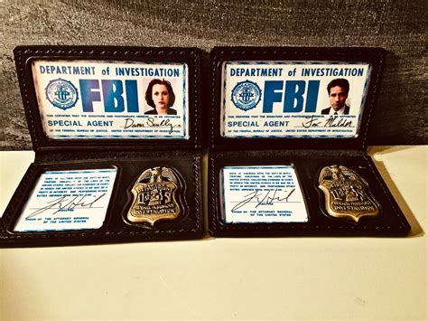The X Files Mulder And Scully Fbi Badges Screen Accurate Etsy Australia