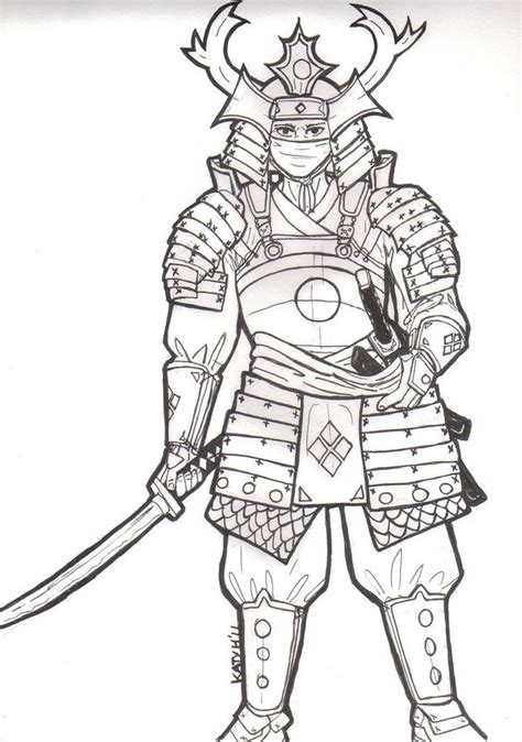 Japanese Samurai Drawings Samurai Armor Test 1 By Hellokaty2007