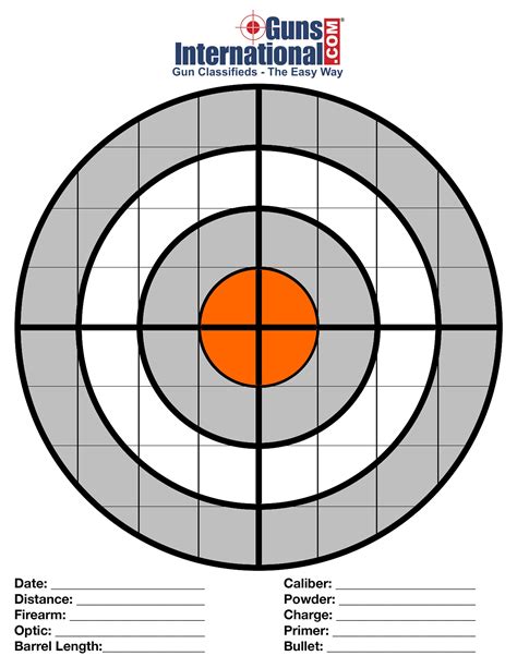 Free printable pistol shooting targets
