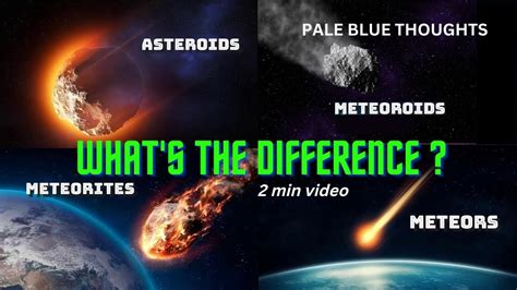 Difference Between Asteroids Meteoroids Meteors And Meteorites Pale