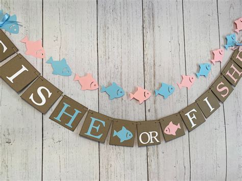 Fishe Or Fishe Banner Fish Themed Baby Shower Fishing Baby Shower