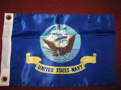 12x18 us navy emblem flag double sided nylon outdoor boat flag patio lawn and garden