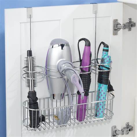 Over Cabinet Door Hair Styling Tool Storage Basket In 2020 Bathroom