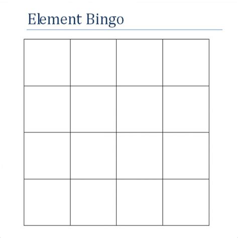 Bingo Card Template 8 Free Word Pdf Vector Format For Blank Bingo