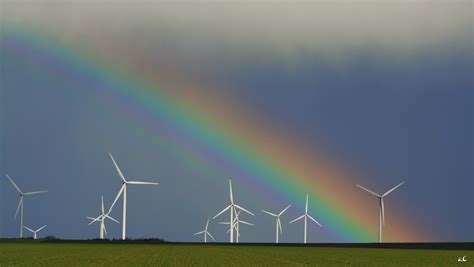 Wallpaper Rainbow Sky Wind Farm Energy Atmosphere Field Wind