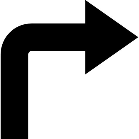 Arrow Angle Turning To Right Free Arrows Icons