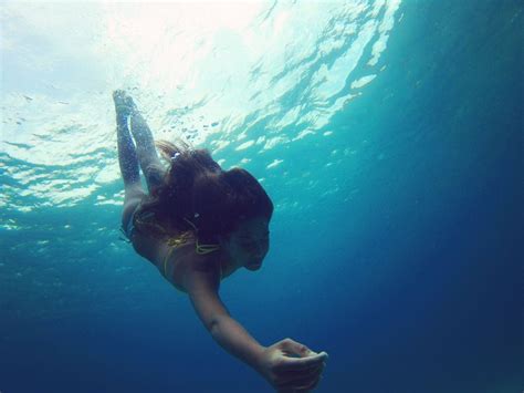 Water Sea Girl Bikini Woman Freedom Freemind Wet N Wild Salt And