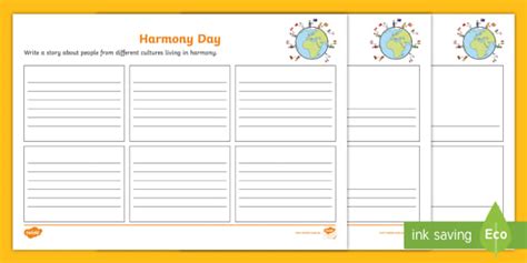 Harmony Day Story Writing Differentiated Worksheet