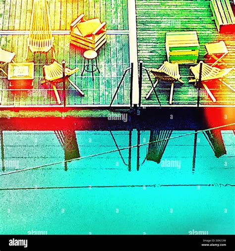 Colourful Empty Deck Chairs Hi Res Stock Photography And Images Alamy