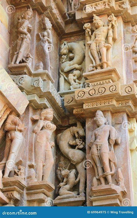 Sculpture Of Khajuraho Temples India Stock Image Image Of Ancient