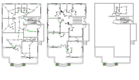 Electrical Layout Plan Of Residential Building Design DWG File Cadbull