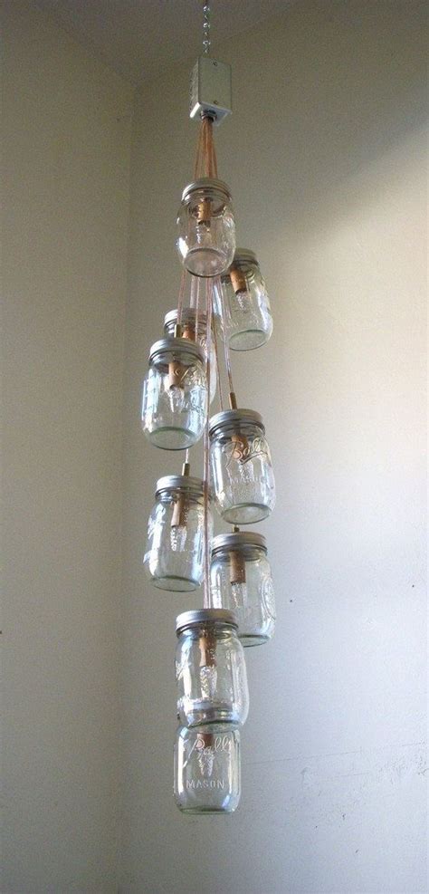 Comets Tail Mason Jar Chandelier Modern Country Mason