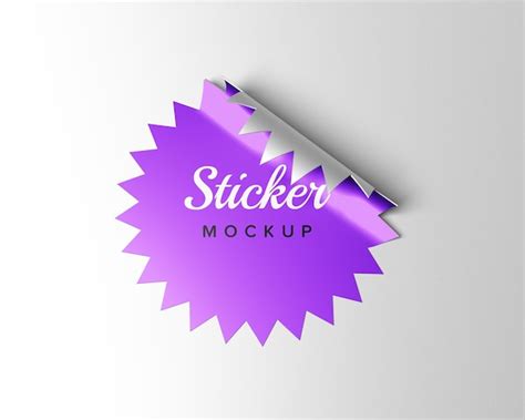 Premium Psd Offer Sticker Mockup Design
