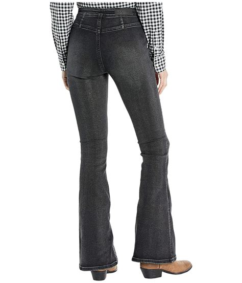 Rock And Roll Cowgirl Rock And Roll Cowgirl High Rise Flare In Charcoal Whn4145 Charcoal