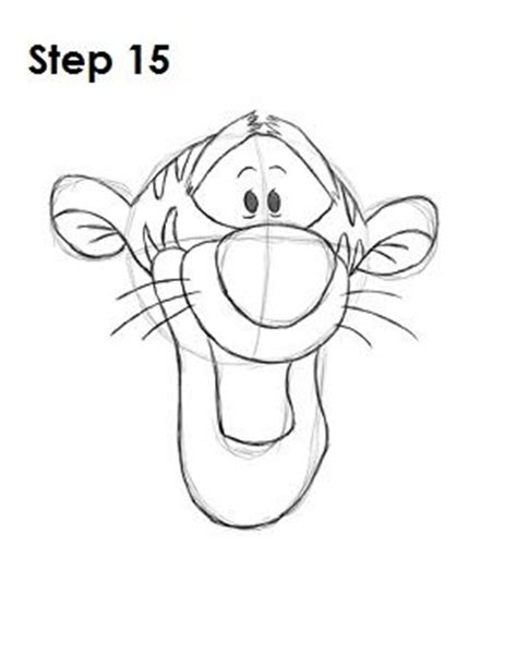 Step By Step Tutorial Of How To Draw Tigger Winnie The Pooh