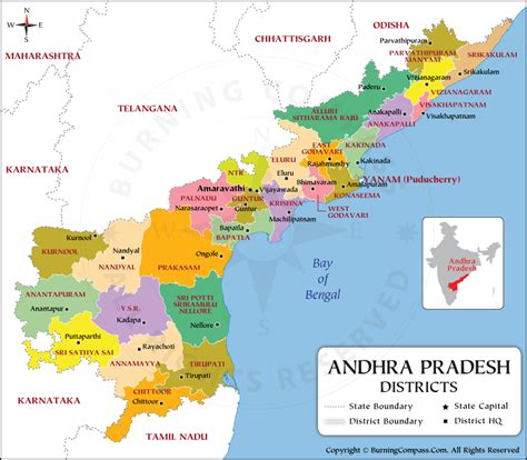 Andhra Pradesh District Map Andhra Pradesh Political Map