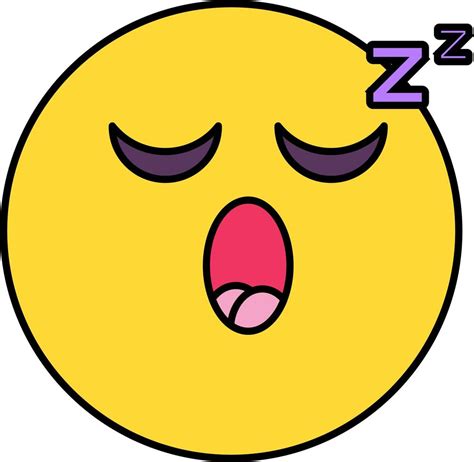 Sleeping Emoji Vector Illustration 4966734 Vector Art At Vecteezy